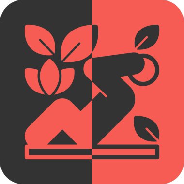 Bir çiçek simgesinin vektör illüstrasyonu