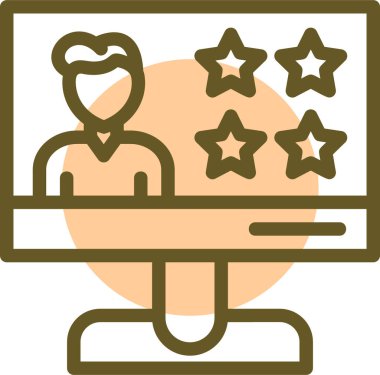 Değerlendirme. Web simgesi basit illüstrasyon