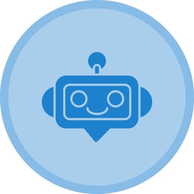 robot. Web simgesi basit illüstrasyon