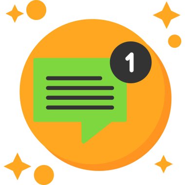 konuşma balonu simgesi, vektör illüstrasyonu