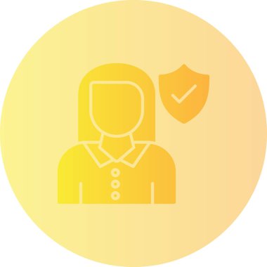 Bir kadın simgesinin vektör illüstrasyonu