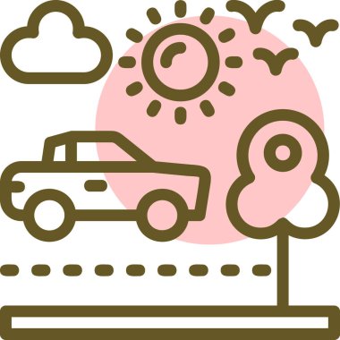 araba simgesi, vektör illüstrasyonu basit tasarım