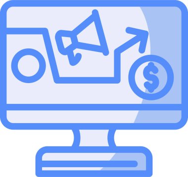 Bilgisayar. Web simgesi basit illüstrasyon