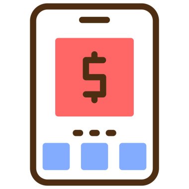 Dolar. Web simgesi basit illüstrasyon