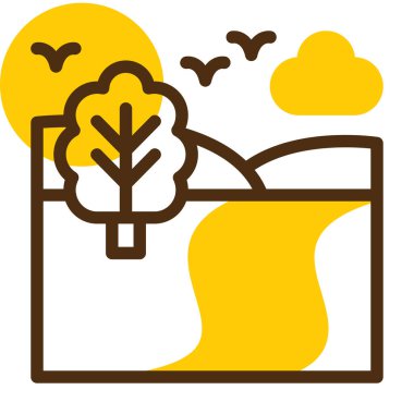 Bahçedeki bir çiçeğin vektör çizimi