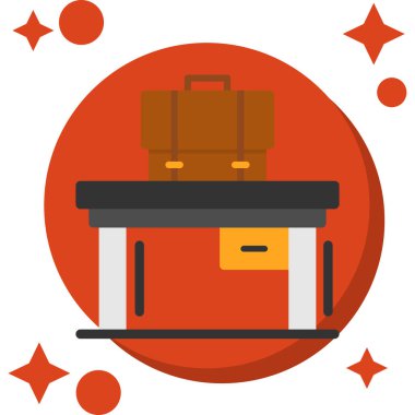 düz seyahat ikonu, turizm konsepti, vektör illüstrasyonu. bavul vektör simgesi