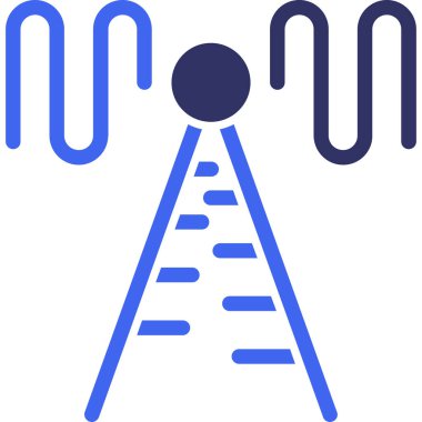 Basit uydu simgesi, vektör illüstrasyonu