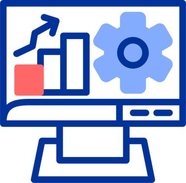 Bilgisayar. Web simgesi basit illüstrasyon