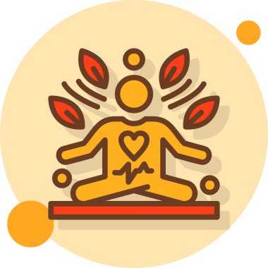 yoga. Web simgesi basit illüstrasyon