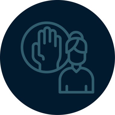 Mavi arka plandaki bir adamın vektör çizimi