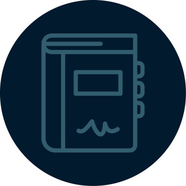 İkonun vektör çizimi, modern simge, güzel kitap