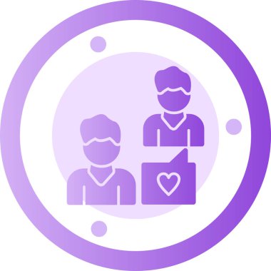 Topluluk. Web simgesi basit illüstrasyon