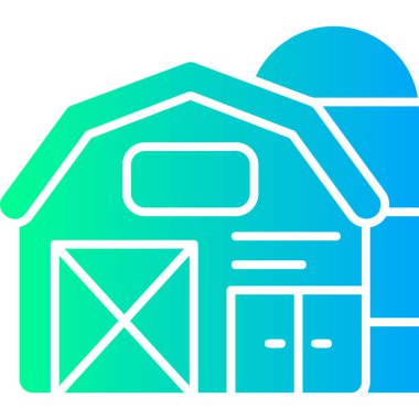 Çiftlik. Web simgesi basit illüstrasyon