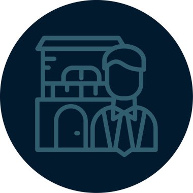 İş ve finans simgesinin vektör illüstrasyonu