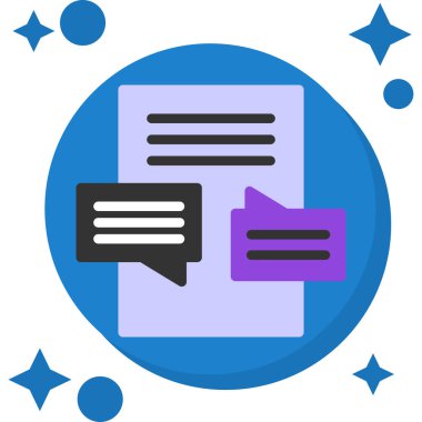 Mesaj var. Web simgesi basit illüstrasyon