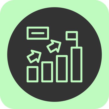 çizelge simgesi soyut arkaplanda izole edildi