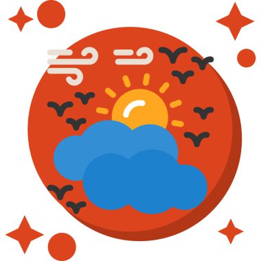 Cadılar bayramı ay vektör çizimi