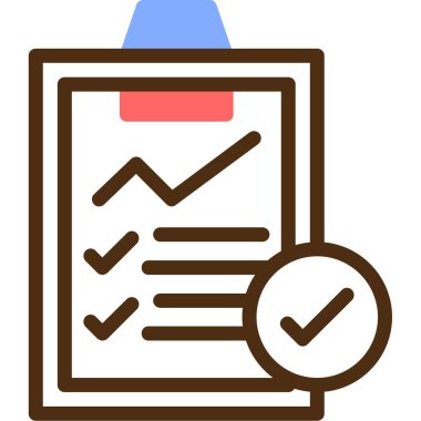 Kontrol listesi. Web simgesi basit illüstrasyon