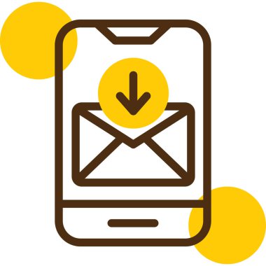 Mobil posta kutsal kişilerin resmi, vektör çizim