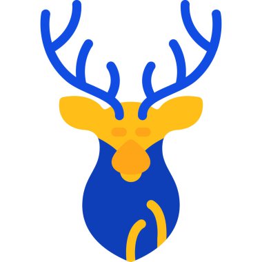 Geyik. Web simgesi basit illüstrasyon