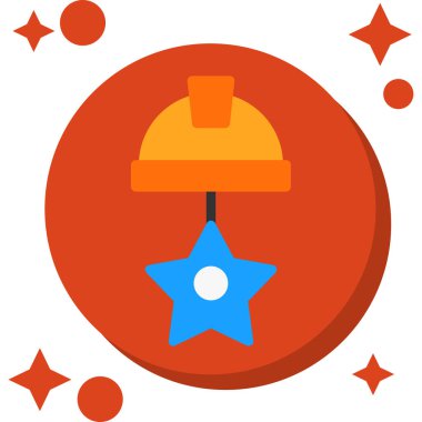 Miğfer yapı simgesi düz stil