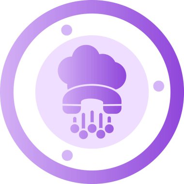 Bulut. Web simgesi basit illüstrasyon