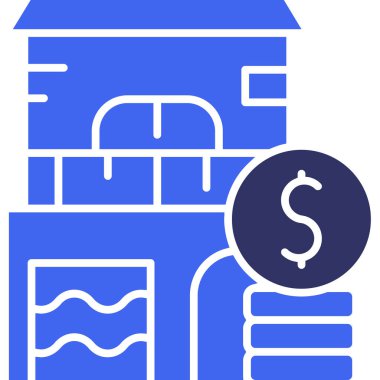 Bina. Web simgesi basit illüstrasyon