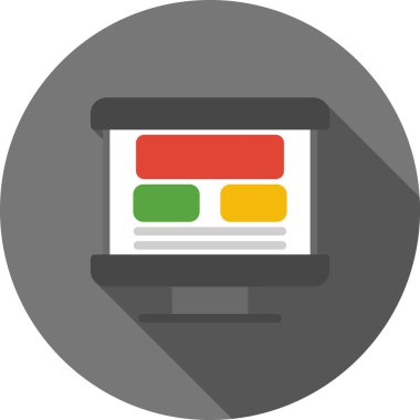 Web tarayıcı düz vektör simgesi