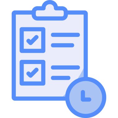 kontrol listesi renk vektör illüstrasyonu