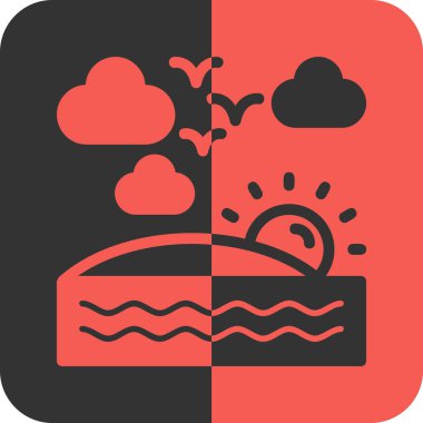 Bir dalgalı arkaplan vektör illüstrasyonu