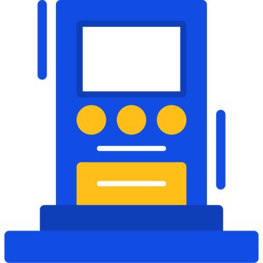 ATM 'de. Web simgesi basit illüstrasyon