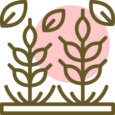 Bir bitkinin vektör illüstrasyonu