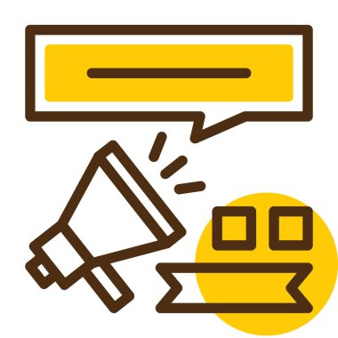 Megafon. Web simgesi tasarımı illüstrasyonu