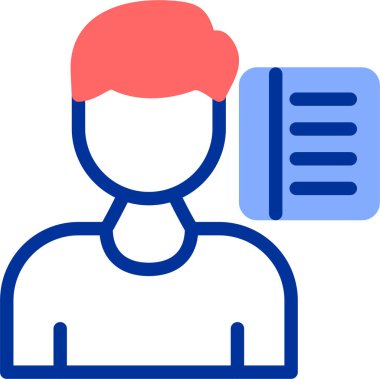 Adamım. Web simgesi basit illüstrasyon