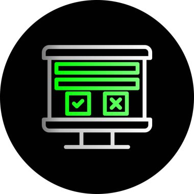 İşaretleme simgesi vektör illüstrasyonunu kontrol et