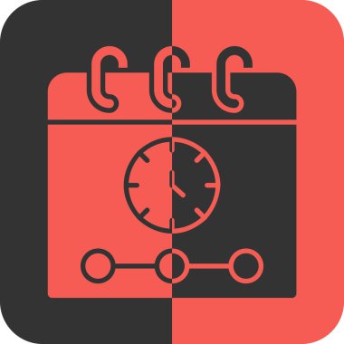 Saat zaman simgesi düz biçimli