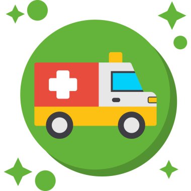 ambulans simgesi vektör illüstrasyonu