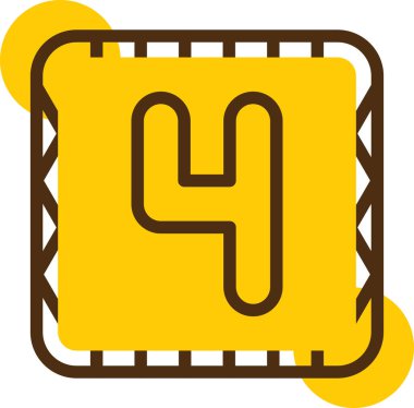 Tek izole edilmiş simge çizgi filminin vektör çizimi