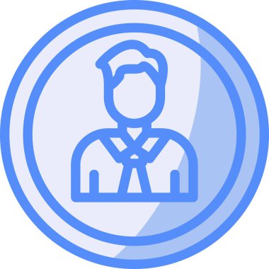 Avatar man simgesi vektör illüstrasyonu