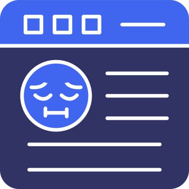 yüz simgesi modern vektör illüstrasyonu