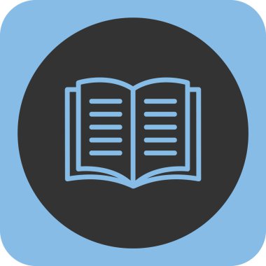 kitap glyph düz simgesi