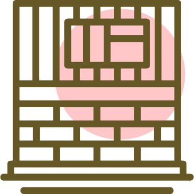 çit simgesi vektör illüstrasyonu