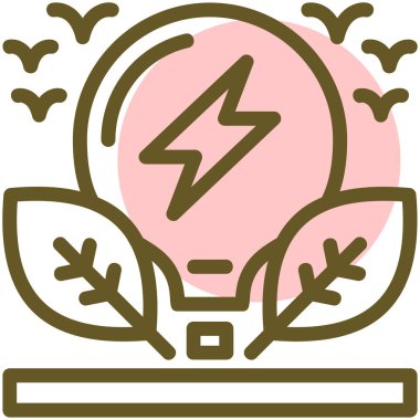 Güç. Web simgesi basit illüstrasyon