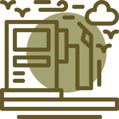 Bulut hesaplama simgesi vektör illüstrasyonu