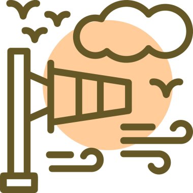 Rüzgar simgesinin vektör illüstrasyonu