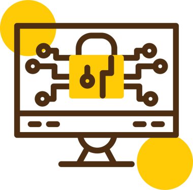 İnternet kilidi simgesi, vektör illüstrasyonu