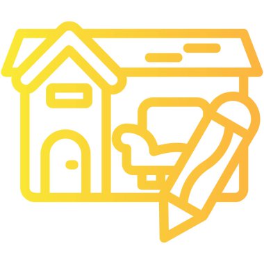 Ev simgesinin vektör illüstrasyonu