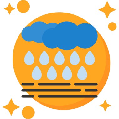 Yağmur. Web simgesi basit illüstrasyon