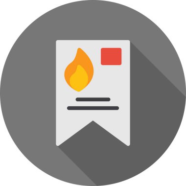 Ateş ikonu. vektör illüstrasyonu