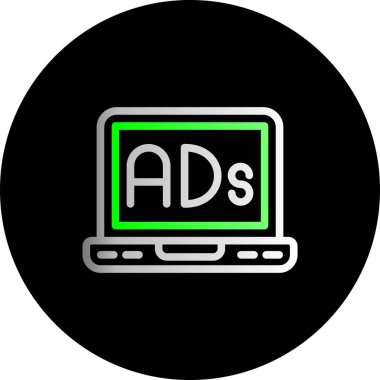 ad glyph vektör simgesi tasarımı